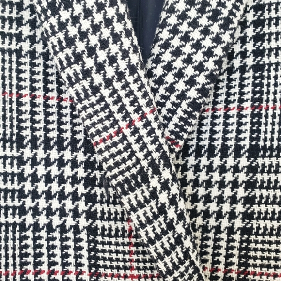 Sézane Johnson Coat in Black Ecru Tiles - Picture 3 of 6